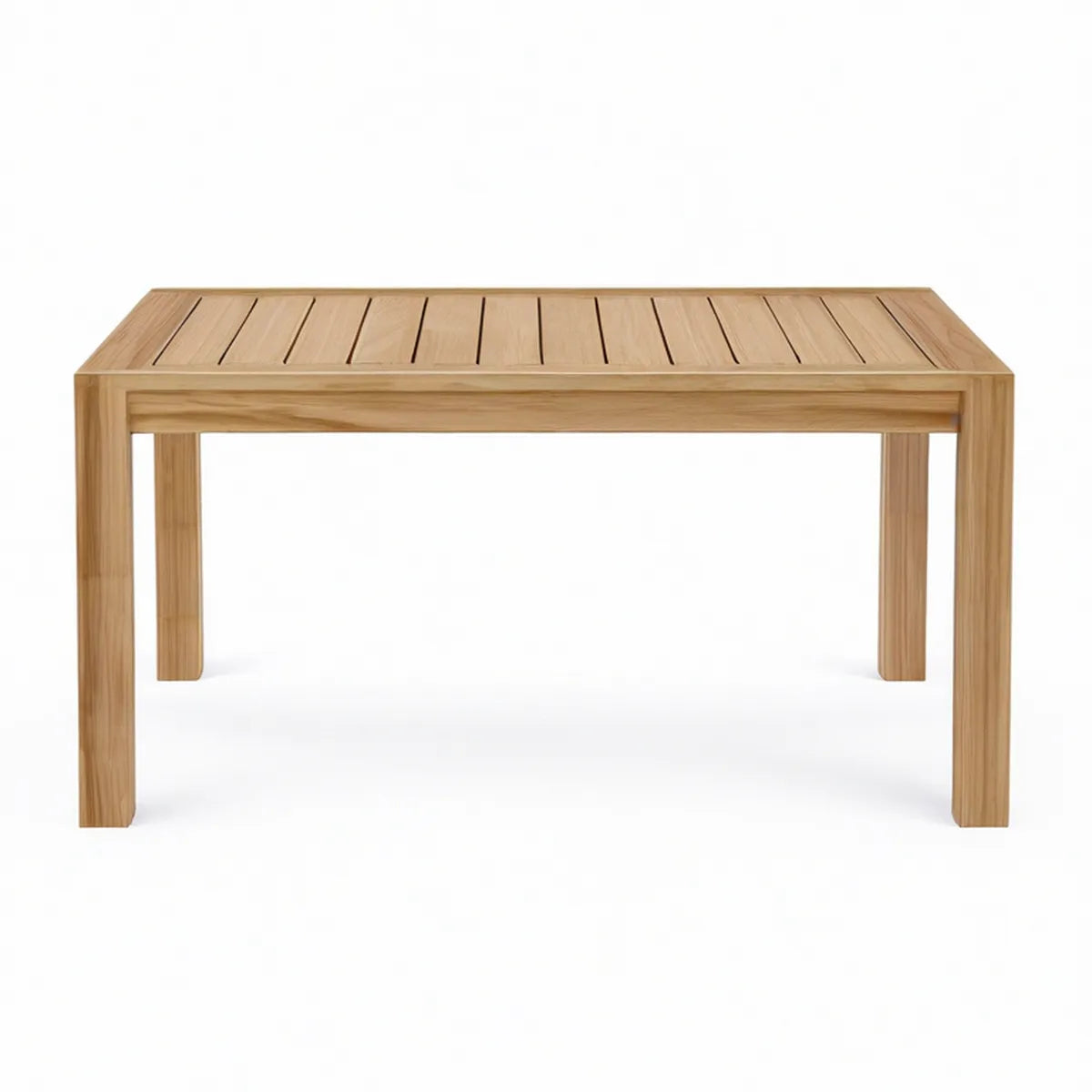 Garten-Couchtisch aus massivem Teakholz, Natur, 120 x 60 x 45 cm