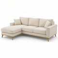 3-Sitzer Ecksofa mit linksseitiger Recamiere, Beige, 240 x 160 x 85 cm