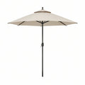 Achteckiger Gartenschirm Ø 300 cm, Creme/Schwarz, mit Stahlgestell