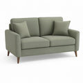 2-Sitzer-Sofa aus Polyester, 160 x 85 x 85 cm, Salbeigrün